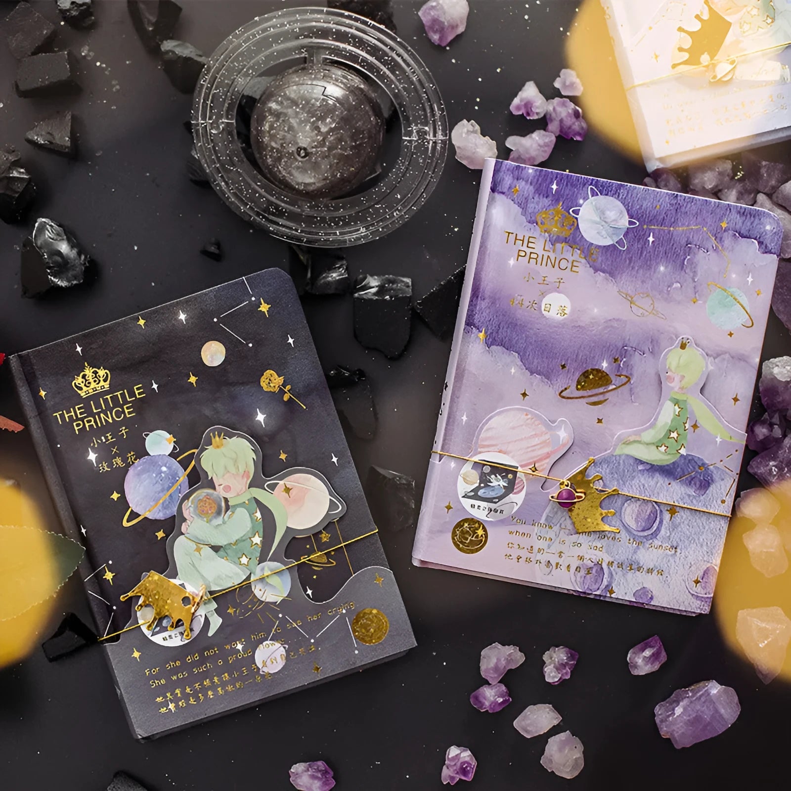 Hardback art notebook with Little Prince themed cover showing one of four available designs
