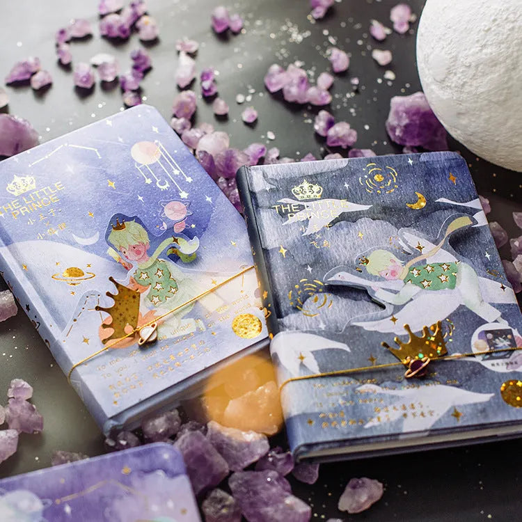 Hardback art notebook with Little Prince themed cover showing one of four available designs