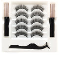 Magnetic eyelashes and eyeliner set with 5 pairs of false mink lashes in colour 003
