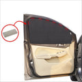 Black magnetic sunshade net with 10 magnets on a car window, size 80x50cm or 90x60cm