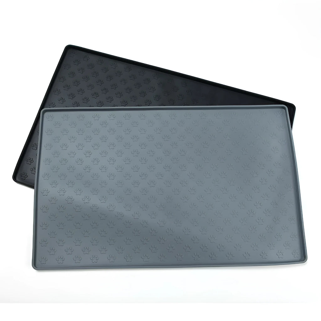 Nakabayashi Spot Pet Mat waterproof silicone square pet placemat, small 48x30cm, easy clean surface