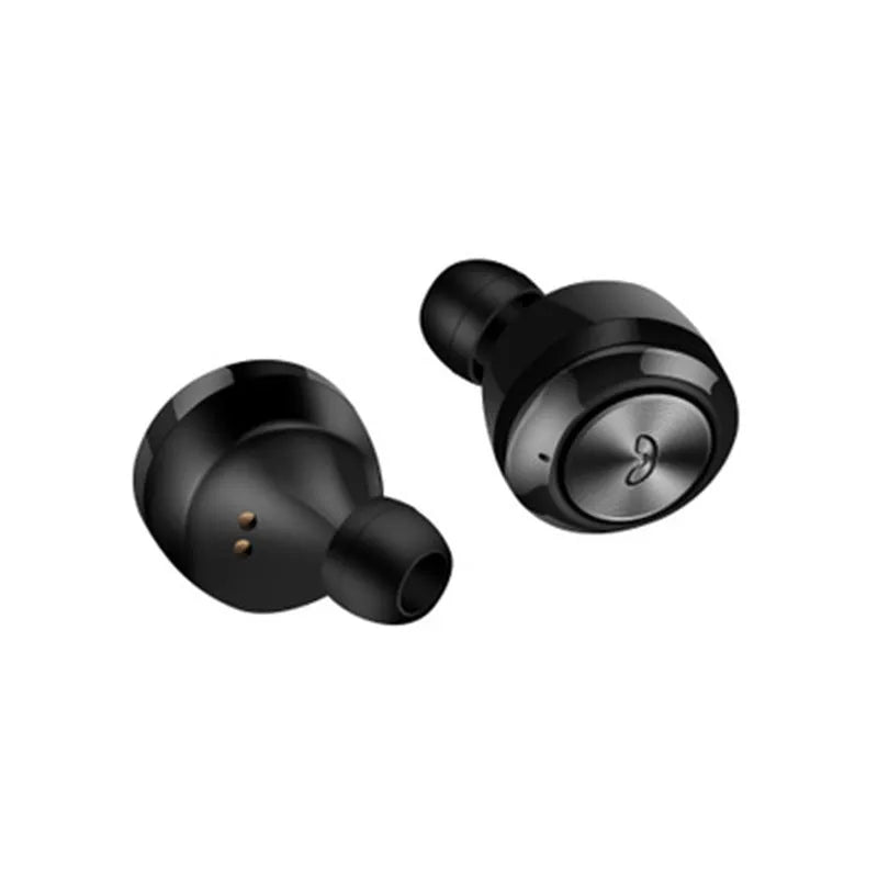 A6 black and white true wireless Bluetooth headphones with noise cancelling feature