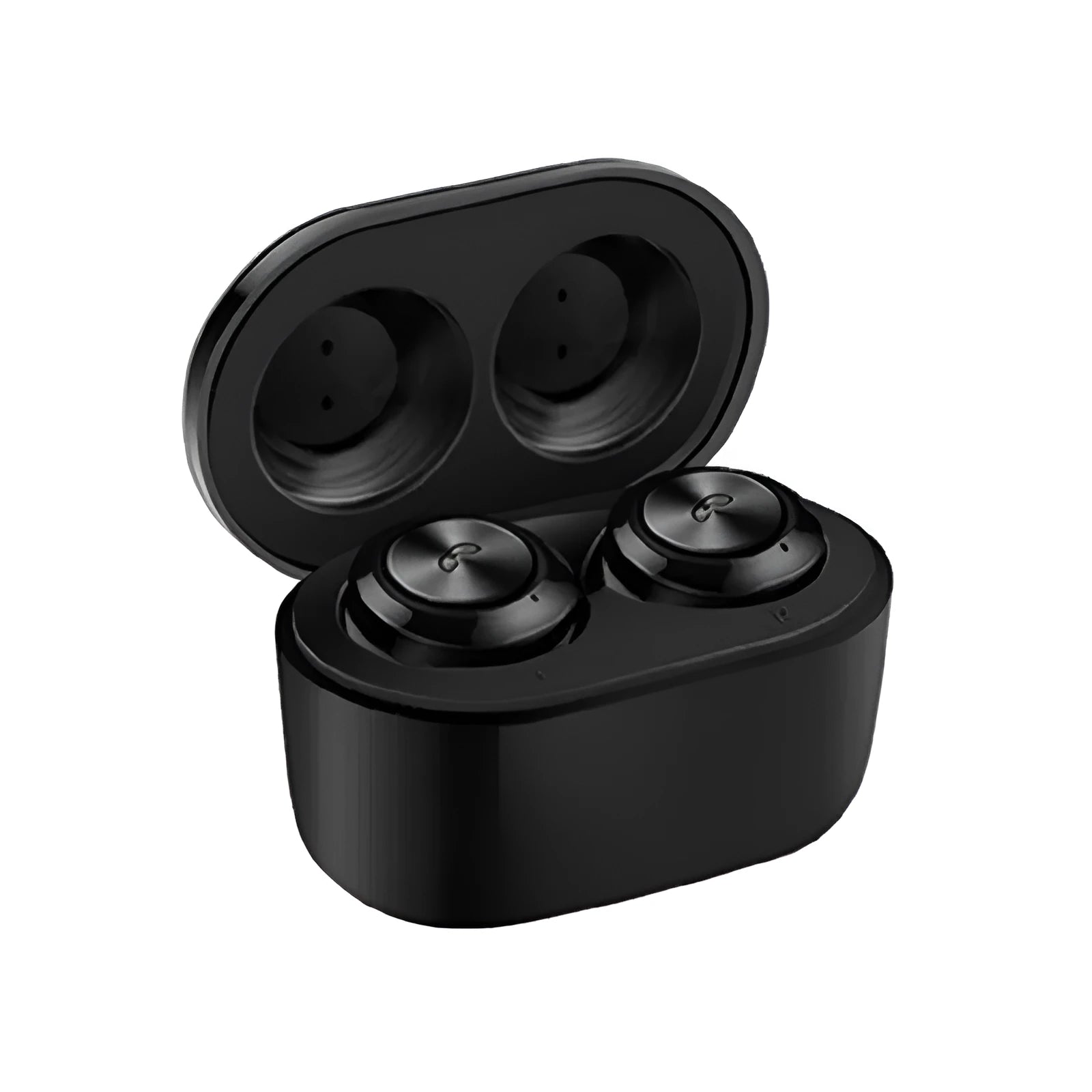 A6 black and white true wireless Bluetooth headphones with noise cancelling feature