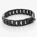 Stainless steel casting dog chain collar for large dogs on a surface, polished finish