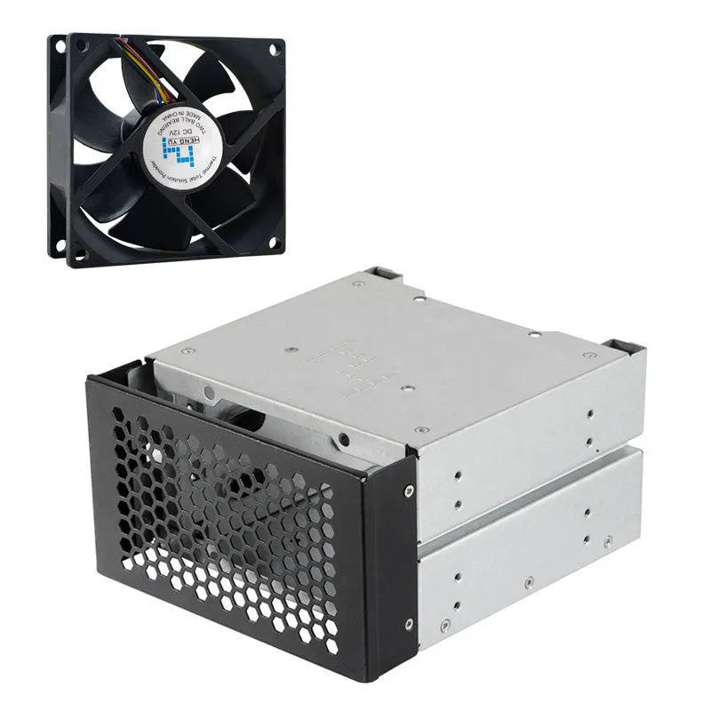 Transparent plastic hard drive cage converting a 5.25 inch optical bay for a 3.5 inch hard drive