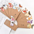 Butterfly图案 paper bookmark measuring 13.5cm by 5.5cm with Japanese and South Korean cute style design