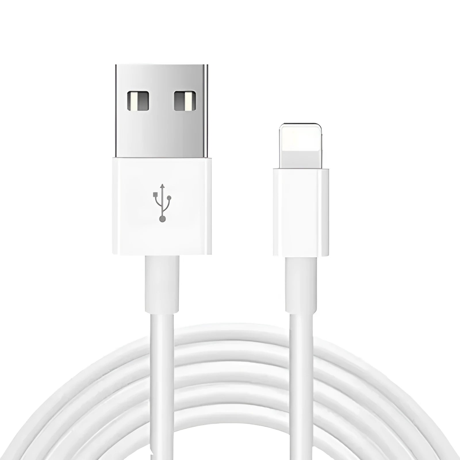 White 20W USB-C PD wall charger with a 1-metre USB-C cable for iPhone and iPad fast charging.