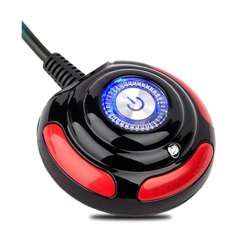 Black and red desktop computer power switch with reset button and 1.6m cable