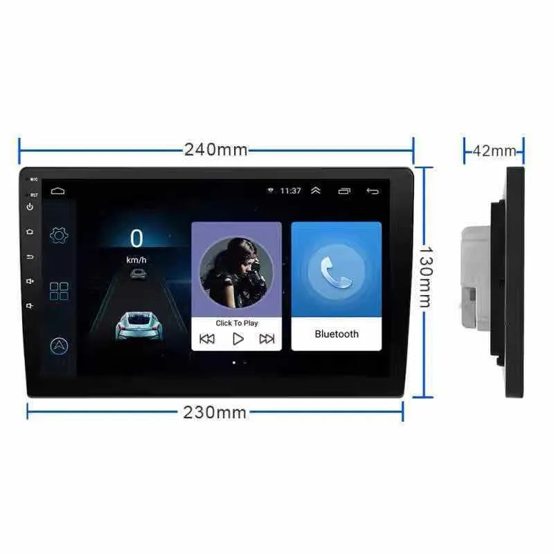 Large LCD rotating screen car navigator for GM vehicles with black housing and adjustable display