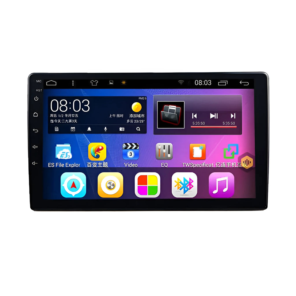 Large LCD rotating screen car navigator for GM vehicles with black housing and adjustable display