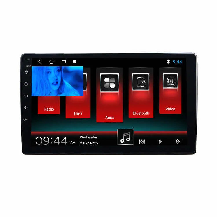 Large LCD rotating screen car navigator for GM vehicles with black housing and adjustable display