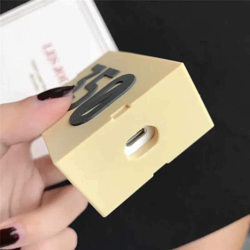 Silicone protective sleeve case for AirPods wireless earphones with carabiner attachment clip