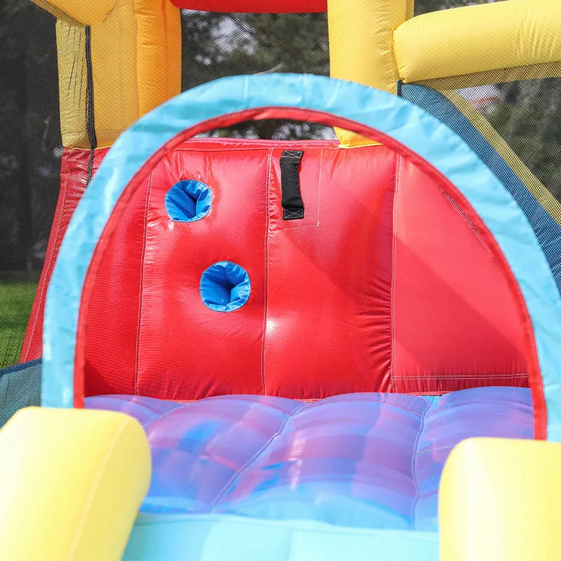 Rocket Castle outdoor inflatable bouncy castle in photo colour with Oxford cloth fabric and fan
