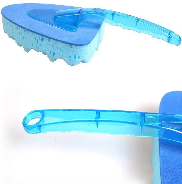 Large blue coral honeycomb car wash sponge brush with ABS handle