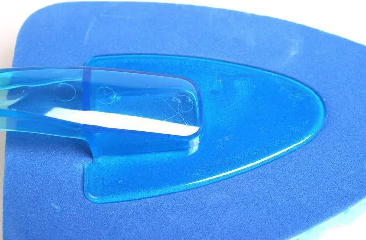 Large blue coral honeycomb car wash sponge brush with ABS handle