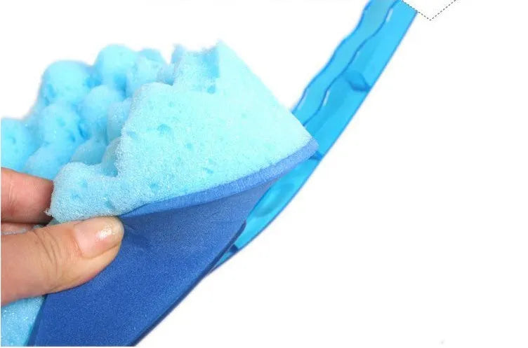 Large blue coral honeycomb car wash sponge brush with ABS handle