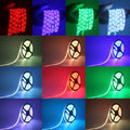 RGB LED strip light 5050 60 LEDs per metre 12V with remote control and optional waterproof styles