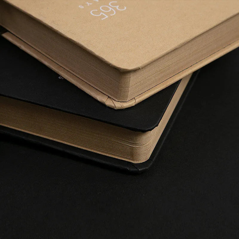 A5 hardcover locked diary notebook with metal lock in beige and black colour options