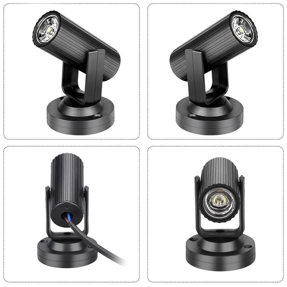 Black plastic 1W RGBW LED stage spotlight for beam lighting effects