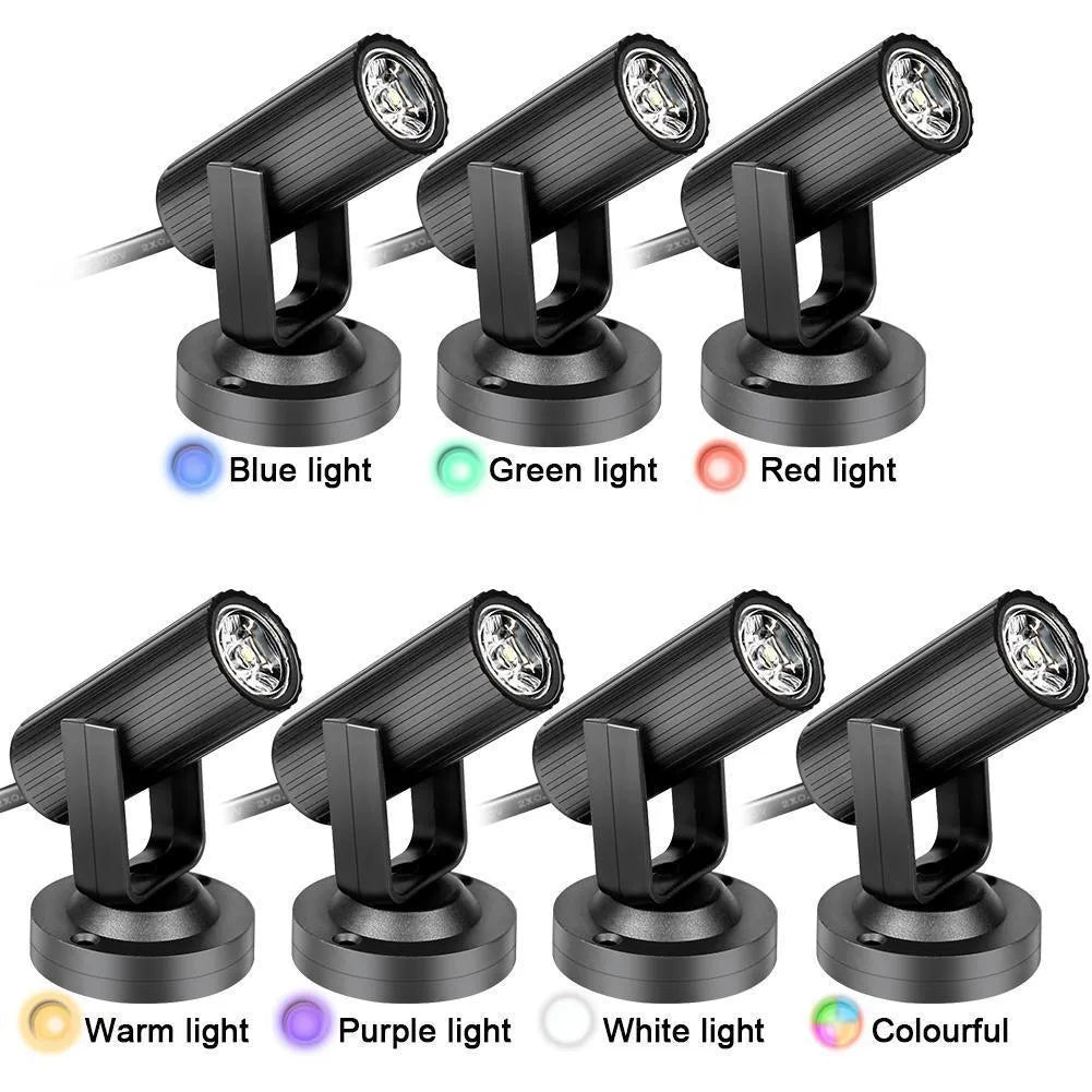 Black plastic 1W RGBW LED stage spotlight for beam lighting effects