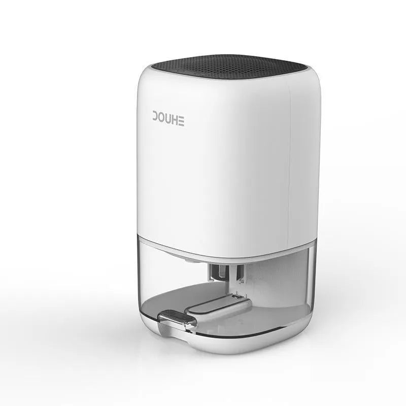 Portable dehumidifier in white, blue, or dark green colour with 0.7L water tank