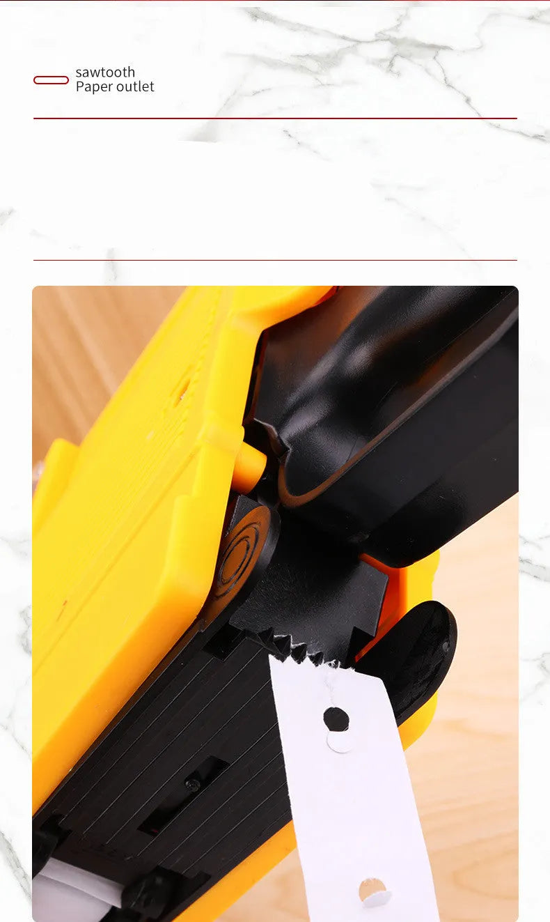 Manual price coding machine in blue, red, or yellow with ink roller and thermal paper rolls