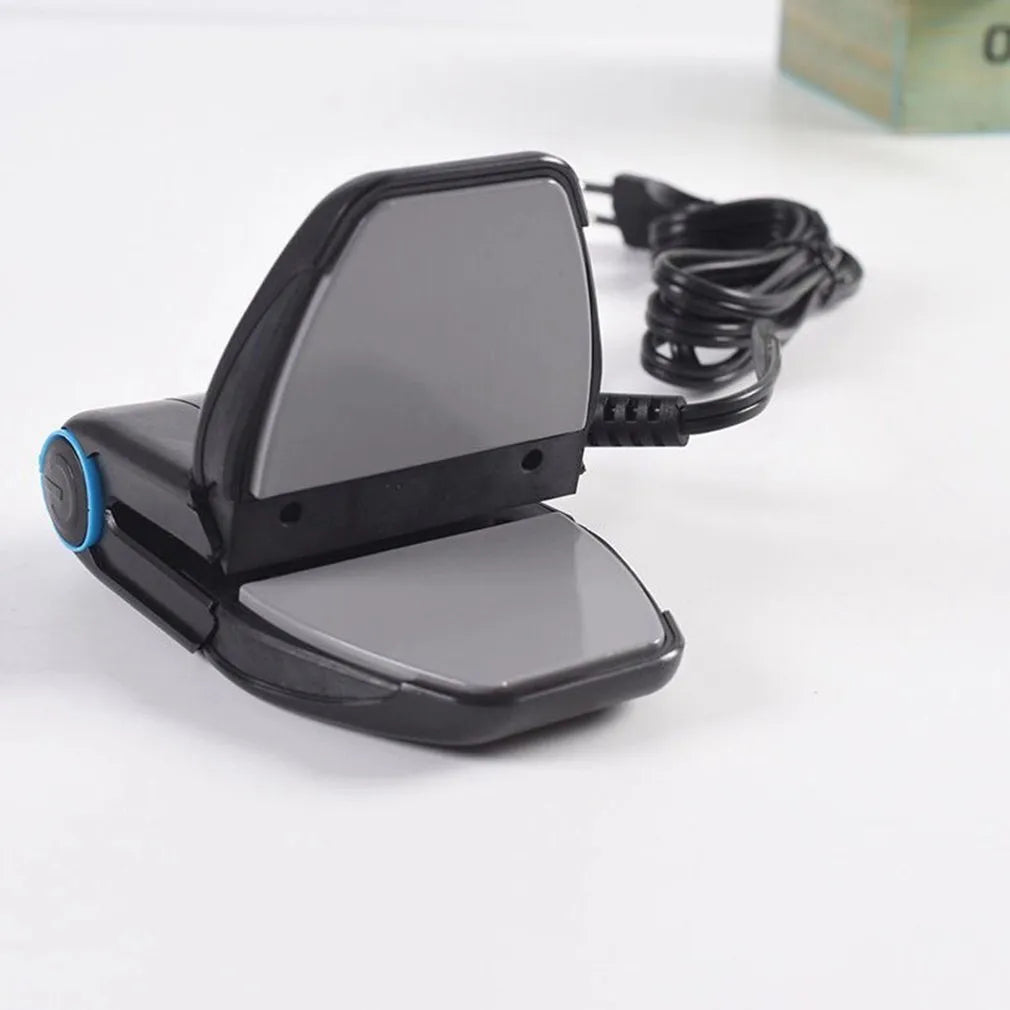 Portable travel folding mini electric iron with mechanical controls and dual temperature settings