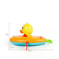 Yellow plastic wind-up swimming duck bath toy for children's water play