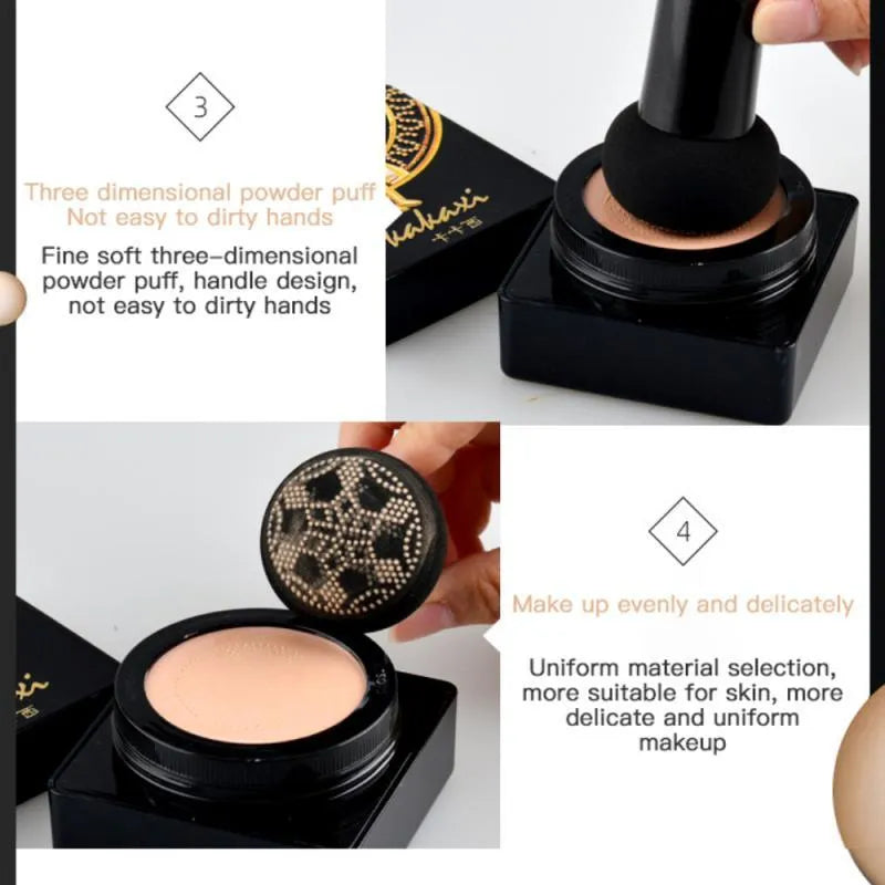Kakashi small mushroom cushion BB cream foundation compact with SPF in Ivory and Natural colour for combination skin