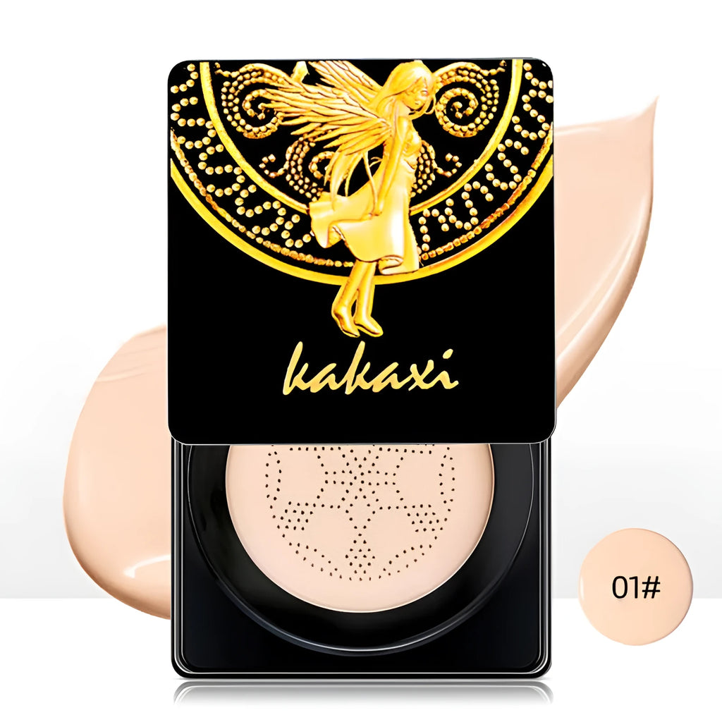 Kakashi small mushroom cushion BB cream foundation compact with SPF in Ivory and Natural colour for combination skin