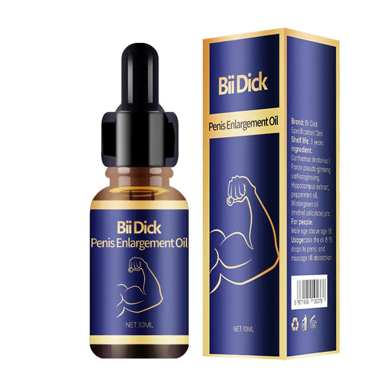 Men's private massage essential oil in photo colour, 44.6g bottle with compact 83mm height