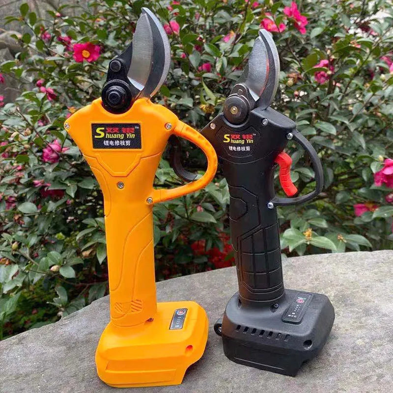 Double Silver electric branch shears for fruit tree pruning with lithium battery
