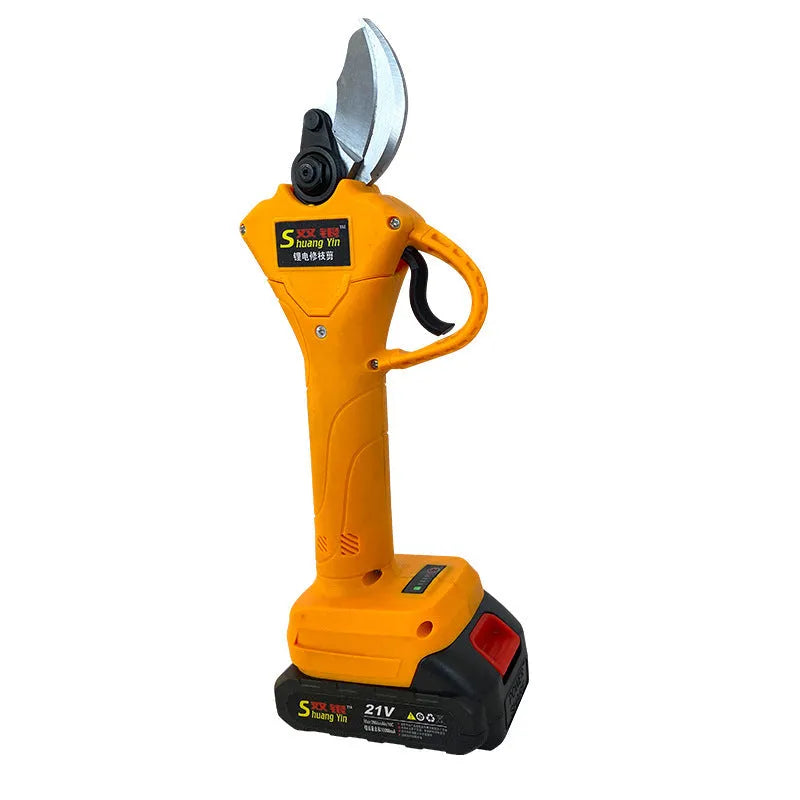 Double Silver electric branch shears for fruit tree pruning with lithium battery