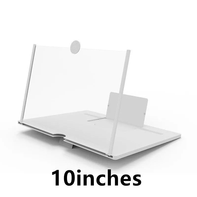 12-inch wood grain screen amplifier folding bracket showing folded and open positions