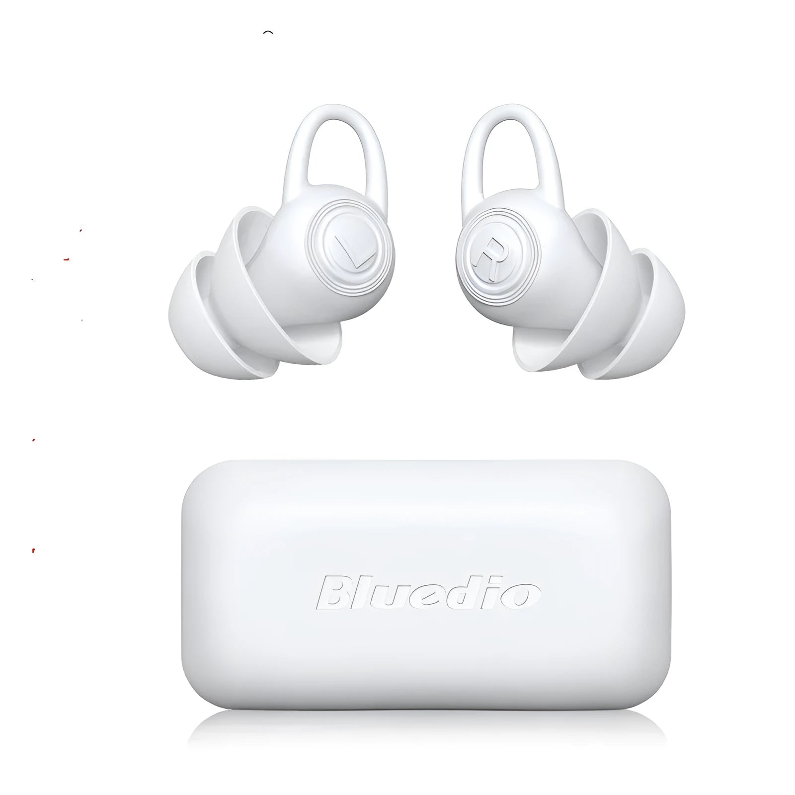 White soft silicone ear plugs for noise reduction with individual packaging