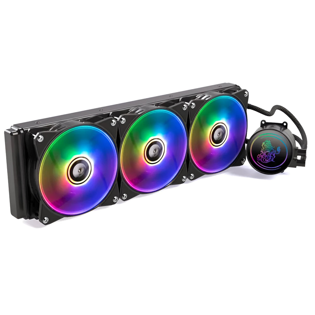 Kirin 240 CPU water cooling radiator with ARGB lighting and copper-aluminium construction