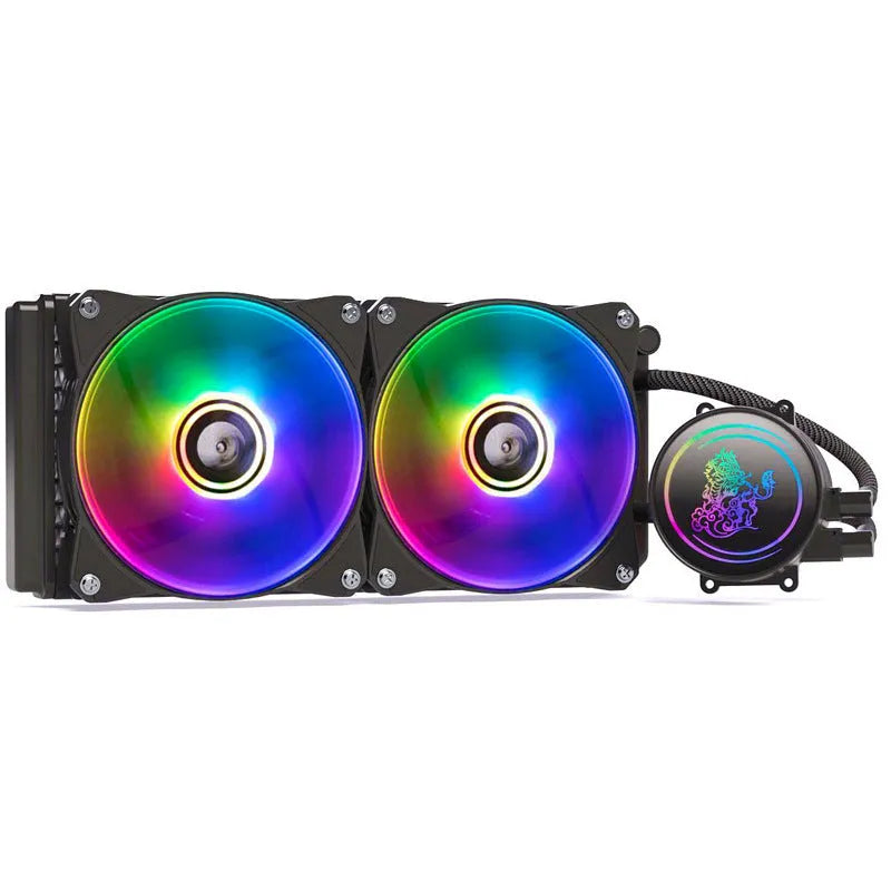 Kirin 240 CPU water cooling radiator with ARGB lighting and copper-aluminium construction