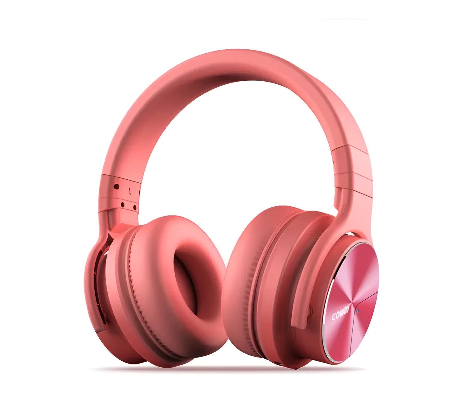 Kayo Cowin E7-Pro foldable over-ear Bluetooth headphones with active noise cancellation in red colour.