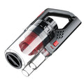 Portable 12V car vacuum cleaner with 6000 mbar suction in black and red colour for interior cleaning