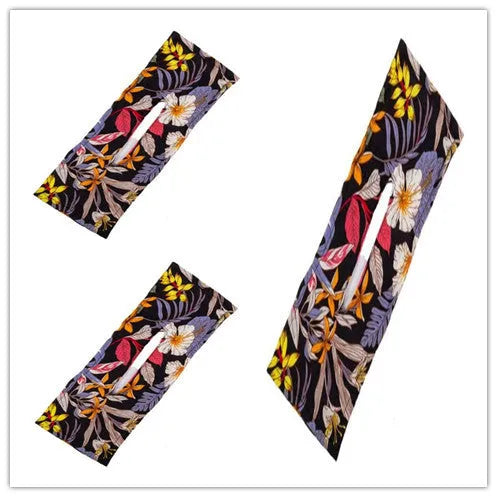 Ladies cotton woven retro headband with bowknot in various colour sets