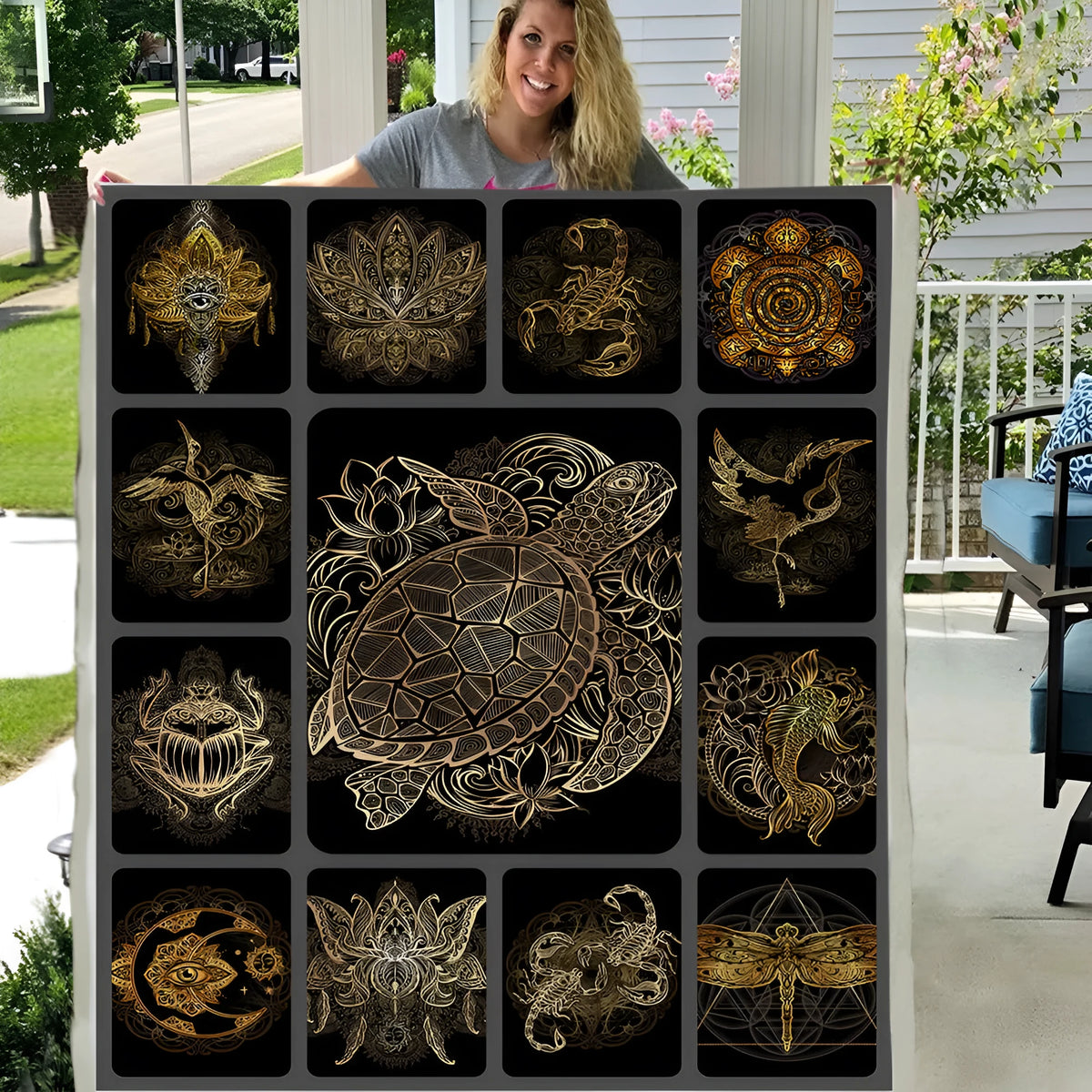 Animal 3D digital printing cotton velvet thick blanket in flower colour with cartoon pattern, 100% polyester winter throw