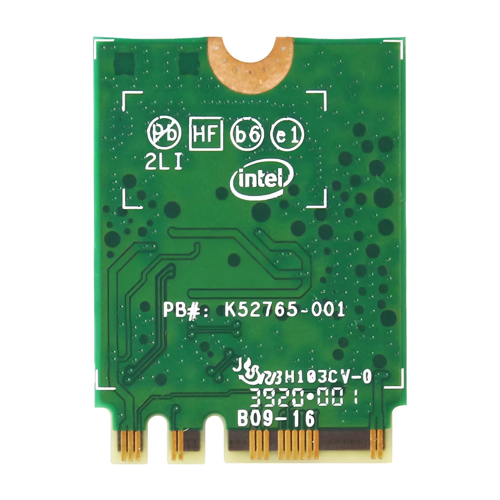EDUP AX210 Wi-Fi 6E PCIe wireless network card module with green PCB and metal bracket.