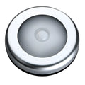 Silver wireless motion sensor night light with compact 80mm x 80mm size