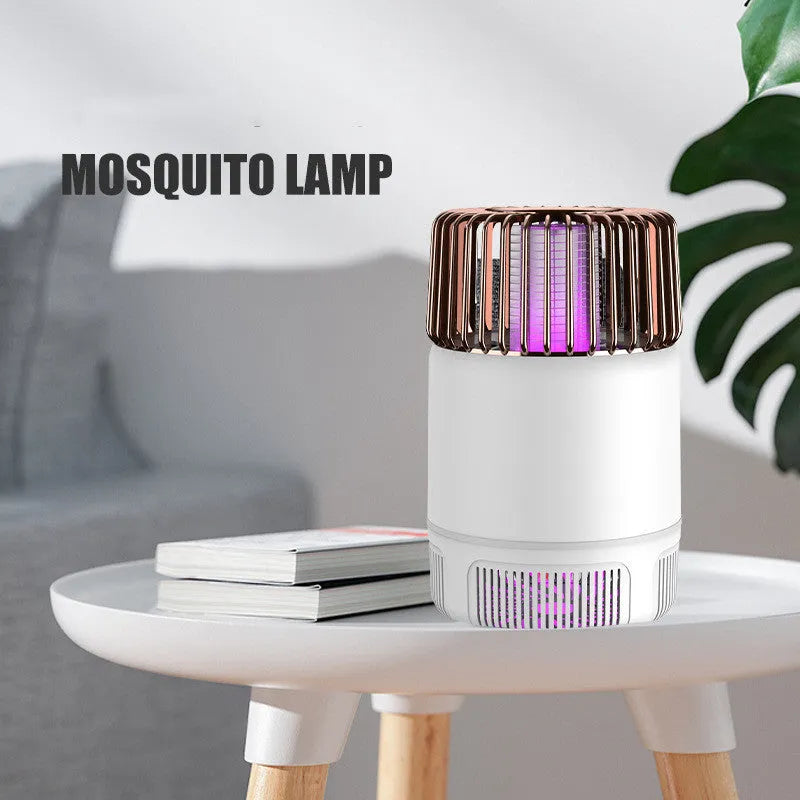 Electric mosquito killer lamp with photocatalyst, USB powered, 12x12x19.5cm, black or white, with 120cm cord