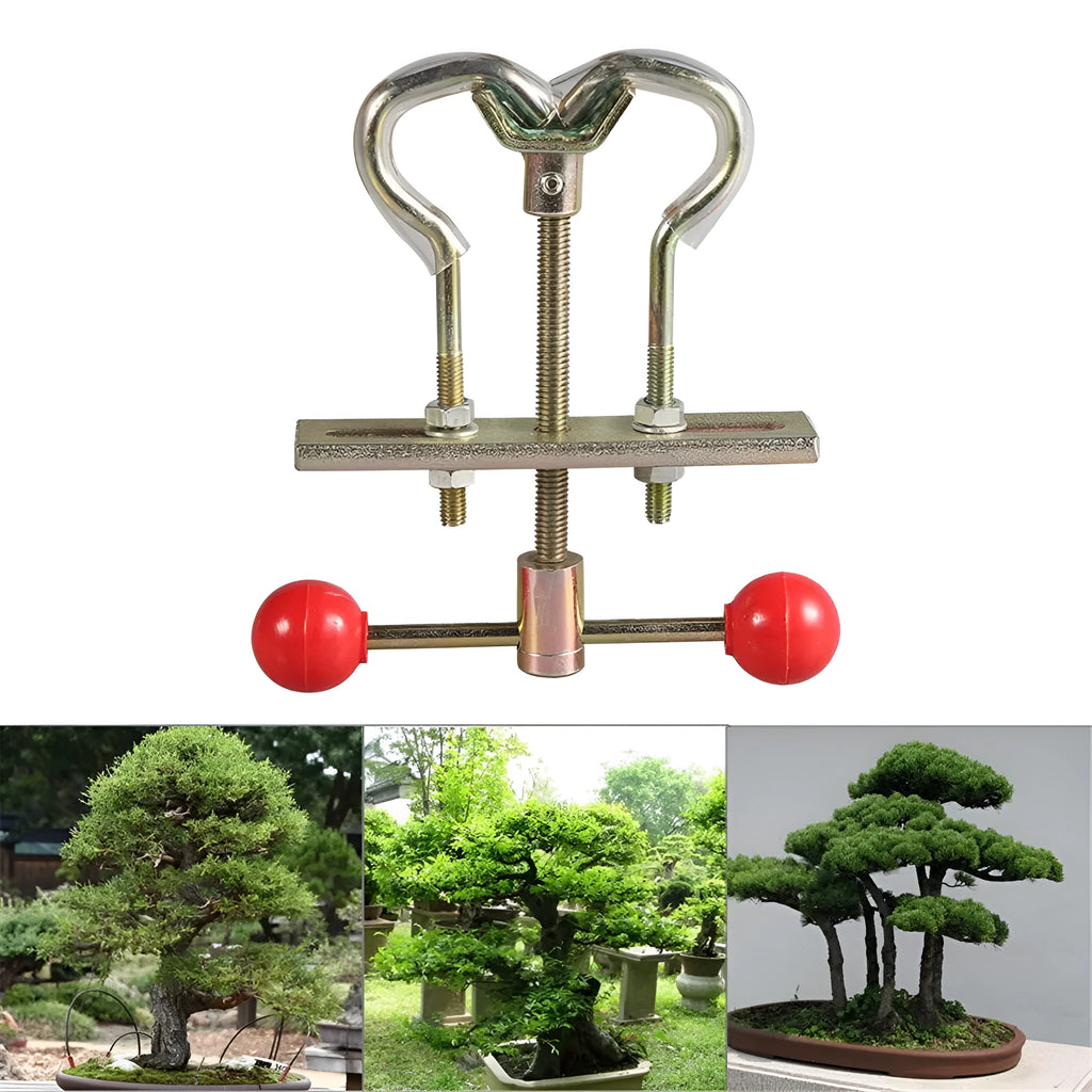 Bonsai branch bender tool made of high carbon steel measuring 10 cm by 8 cm by 2 cm