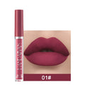 HANDAIYAN matte non-stick cup liquid lipstick in 2.5ml bottle, showing colour options 1-12 and Set B.