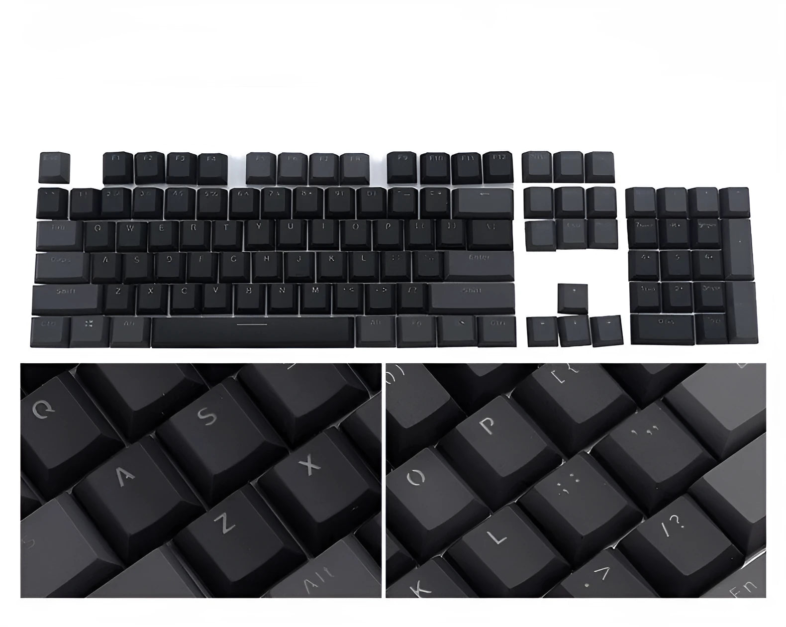 Two-colour ABS mechanical keyboard key cap in blue and white for universal fit