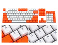 Two-colour ABS mechanical keyboard key cap in blue and white for universal fit