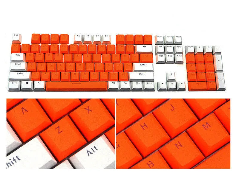 Two-colour ABS mechanical keyboard key cap in blue and white for universal fit