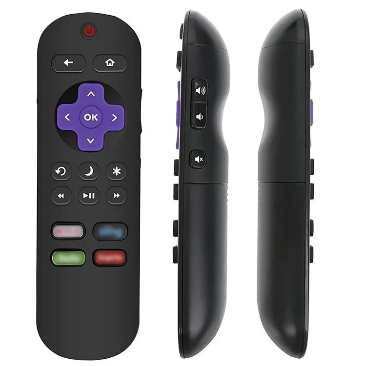 Black Roku television remote control with 8-metre range for Express and Premiere models